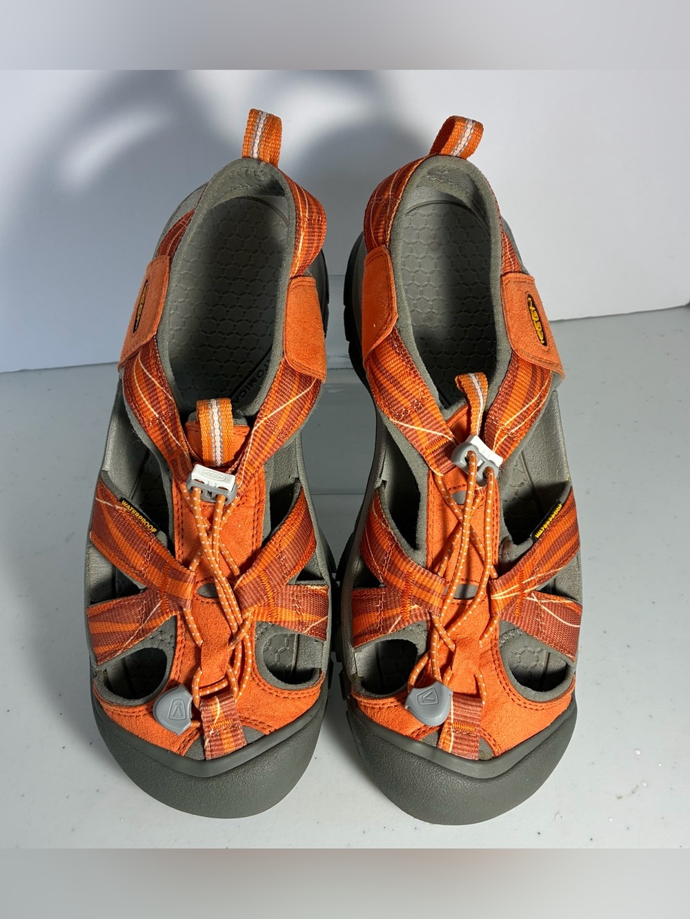 Keen Waterproof Washable Women's Sandals Round Toe Outdoor Hiking Orange Sz 11